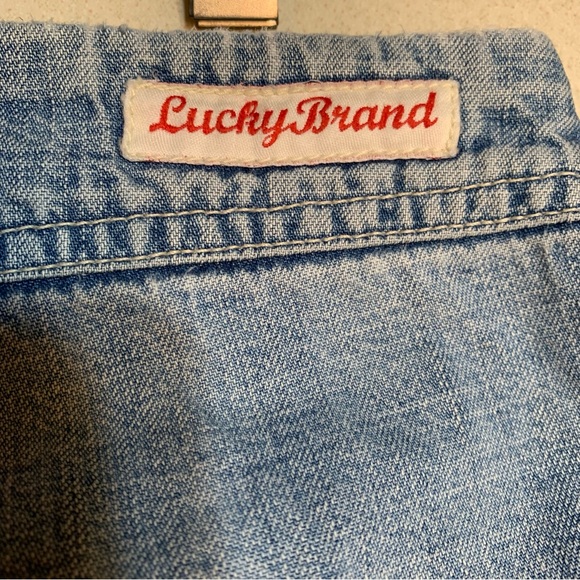 🦋SALE Y2K Lucky Brand Dungarees Flared Plaza Jeans - Picture 8 of 11